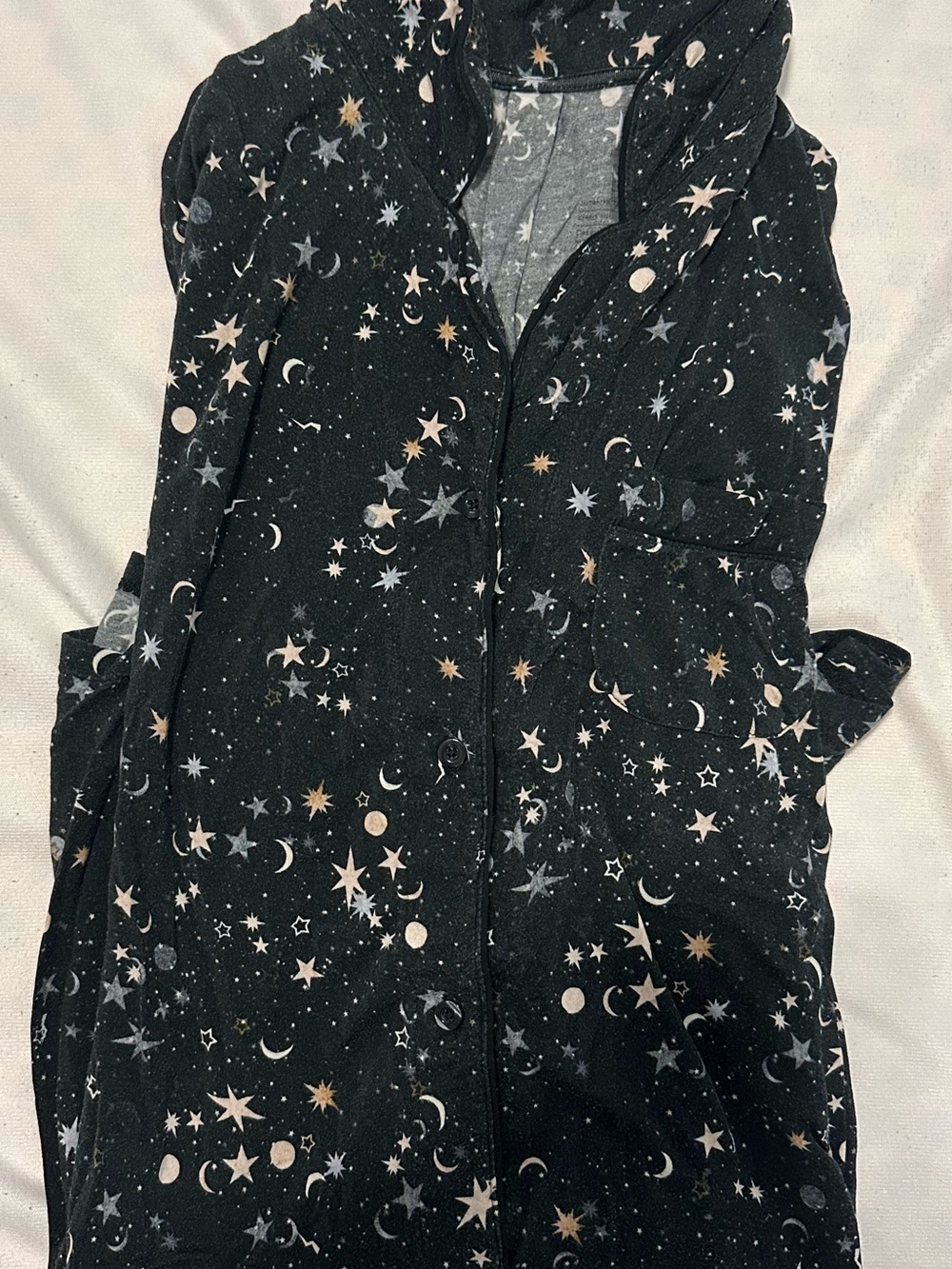 Little Sleepies Black Star & Moon Pajama One-Piece